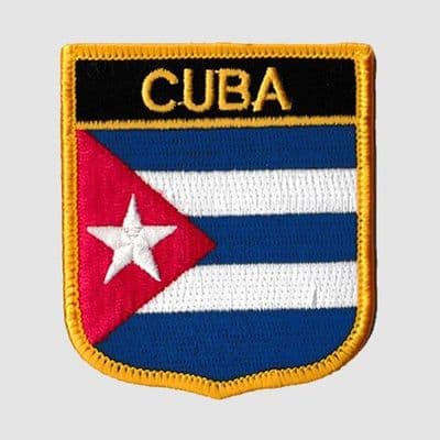 Cuba Embroidered Flag Patch, style 07.