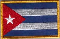 Cuba Embroidered Flag Patch, style 08.