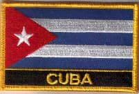 Cuba Embroidered Flag Patch, style 09.