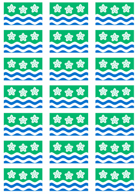 Cumberland Flag Stickers - 21 per sheet