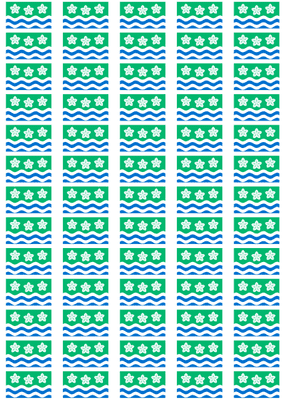 Cumberland Flag Stickers - 65 per sheet