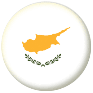Cyprus Country Flag 25mm Keyring
