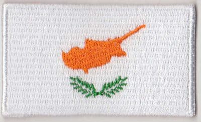 Cyprus Embroidered Flag Patch, style 04.
