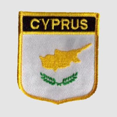 Cyprus Embroidered Flag Patch, style 07.
