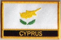 Cyprus Embroidered Flag Patch, style 09.