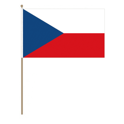 Czech Republic Country Hand Flag - Large.