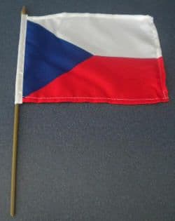 Czech Republic Country Hand Flag.
