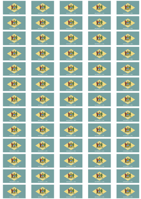 Delaware Flag Stickers - 65 per sheet