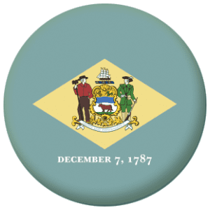 Delaware State Flag 58mm Button Badge