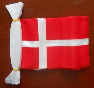 Denmark Bunting, rectangular, 9 metre.