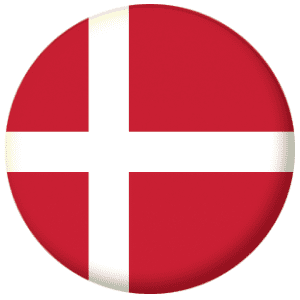 Denmark Country Flag 58mm Mirror Keyring