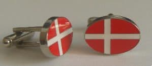 Denmark Country Flag Cufflinks
