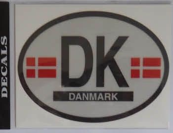 Denmark Country Flag Oval Decal.