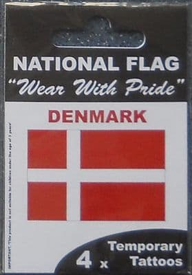 Denmark Country Flag Tattoos.