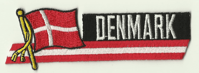 Denmark Embroidered Flag Patch, style 01.