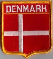 Denmark Embroidered Flag Patch, style 06.