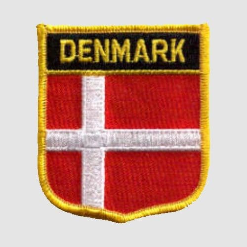Denmark Embroidered Flag Patch, style 07.