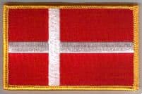 Denmark Embroidered Flag Patch, style 08.