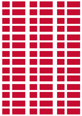 Denmark Flag Stickers - 21 per sheet