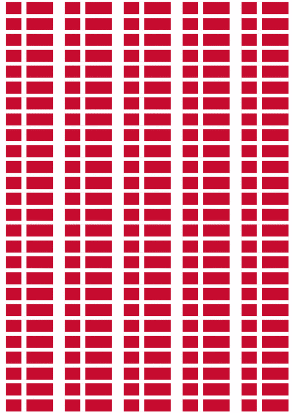Denmark Flag Stickers - 65 per sheet