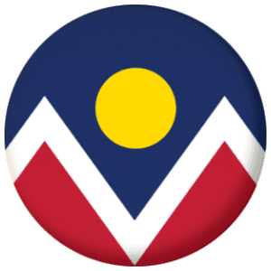 Denver (Colorado) Flag 25mm Keyring