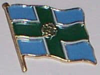 Derbyshire County Flag Enamel Pin Badge