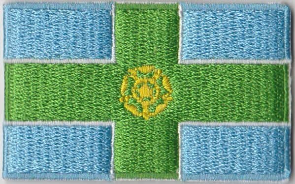 Derbyshire County Flag Patch Iron On Patch Sew On Embroidered - Foto 2