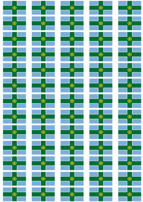 Derbyshire Flag Stickers - 65 per sheet
