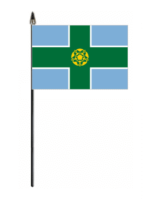 Derbyshire Hand Flag - Small.