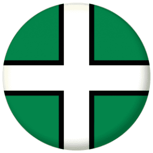 Devon County Flag 58mm Mirror Keyring