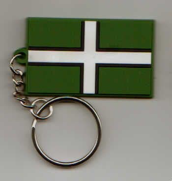Devon County Flag Soft PVC Keyring.
