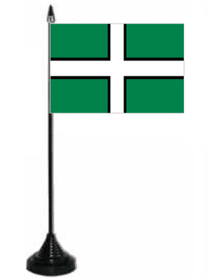 Devon Desk / Table Flag with plastic stand and base.
