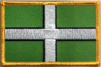 Devon Embroidered Flag Patch, style 08.