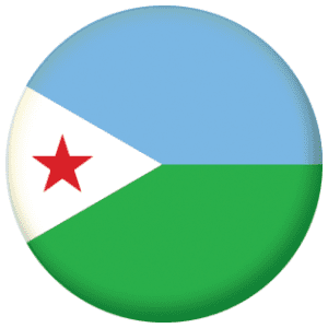 Djibouti Country Flag 25mm Flat Back