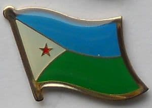 Djibouti Country Flag Enamel Pin Badge