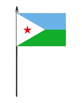 Djibouti Country Hand Flag - Small.