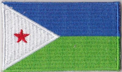 Djibouti Embroidered Flag Patch, style 04