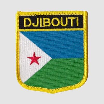 Djibouti Embroidered Flag Patch, style 07.