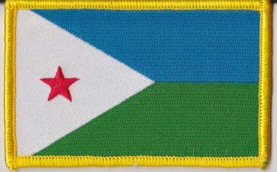 Djibouti Embroidered Flag Patch, style 08.