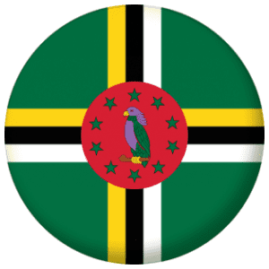 Dominica Country Flag 25mm Flat Back