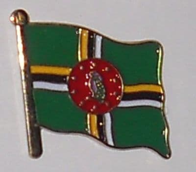 Dominica Country Flag Enamel Pin Badge