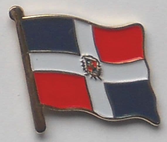 Dominican Republic Country Flag Enamel Pin Badge