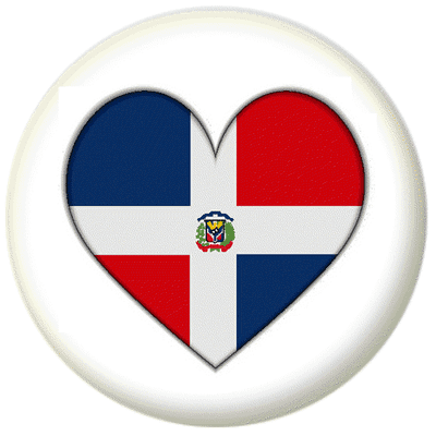 Dominican Republic Country Flag Heart 25mm Pin Button Badge
