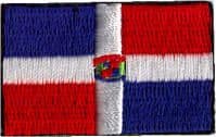 Dominican Republic Embroidered Flag Patch, style small (discontinued).