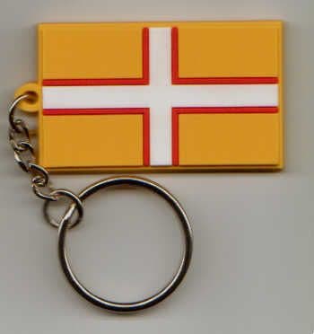 Dorset County Flag Soft PVC Keyring.