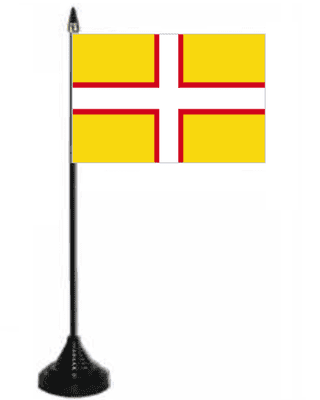 Dorset Desk / Table Flag with plastic stand and base.