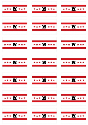 Drenthe Flag Stickers - 21 per sheet