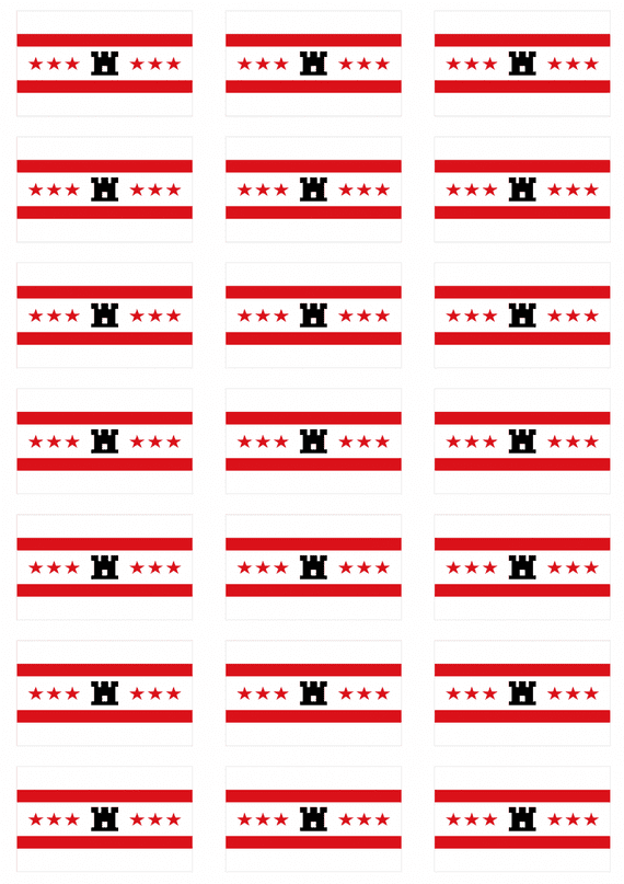 Drenthe Flag Stickers - 21 per sheet