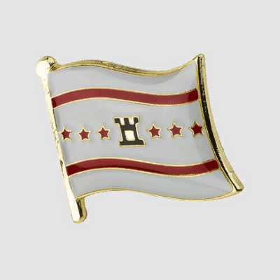 Drenthe Netherlands Province Flag Enamel Pin Badge – small