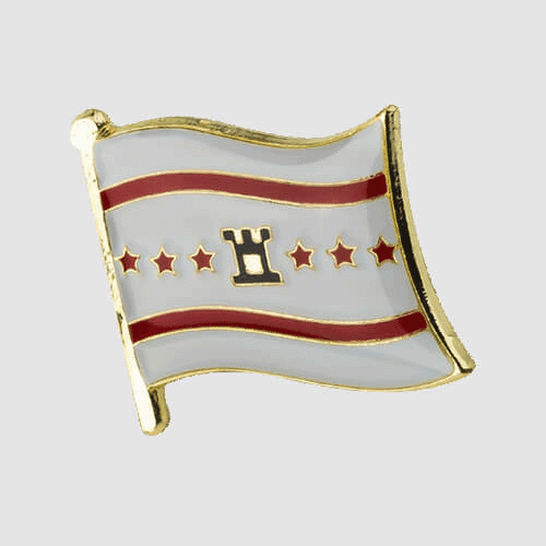 Drenthe Netherlands Province Flag Enamel Pin Badge – small